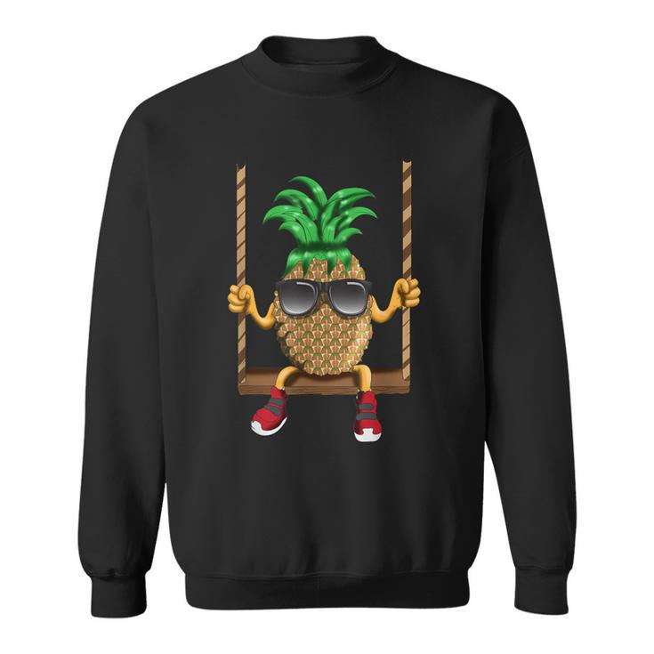 Swinging Pineapple Swing Beach Sun Swinging Fruit Fruit Sweatshirt