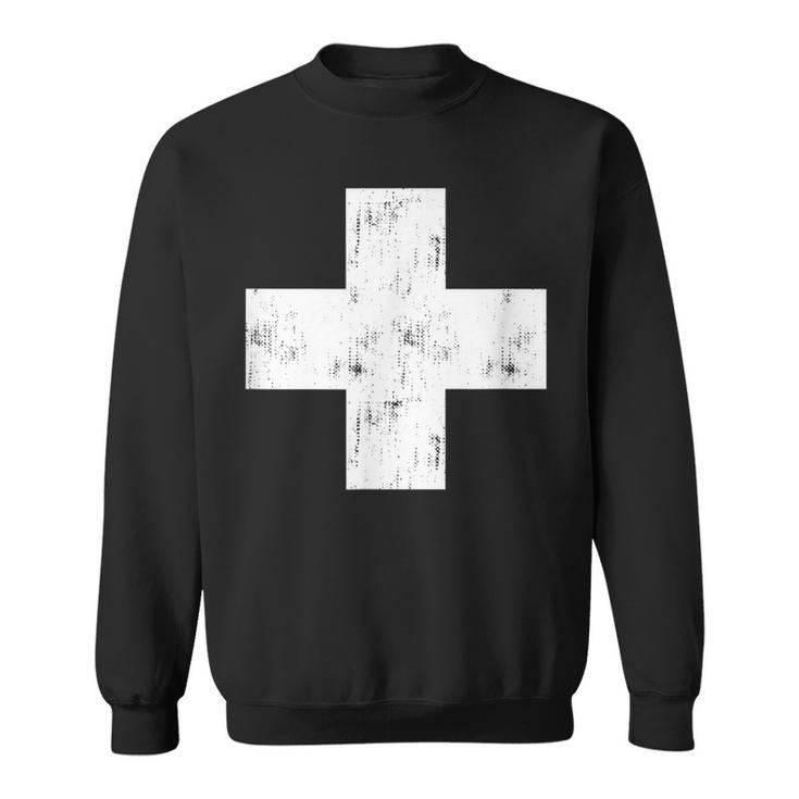 Swiss Vintage Cross Flag Switzerland Sweatshirt