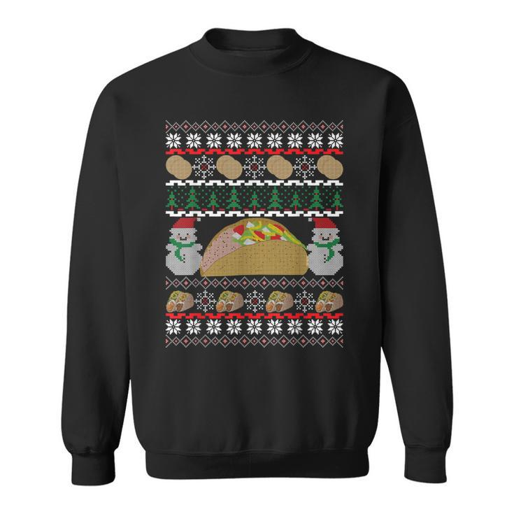 Taco Ugly Christmas Taco Lover Sweatshirt