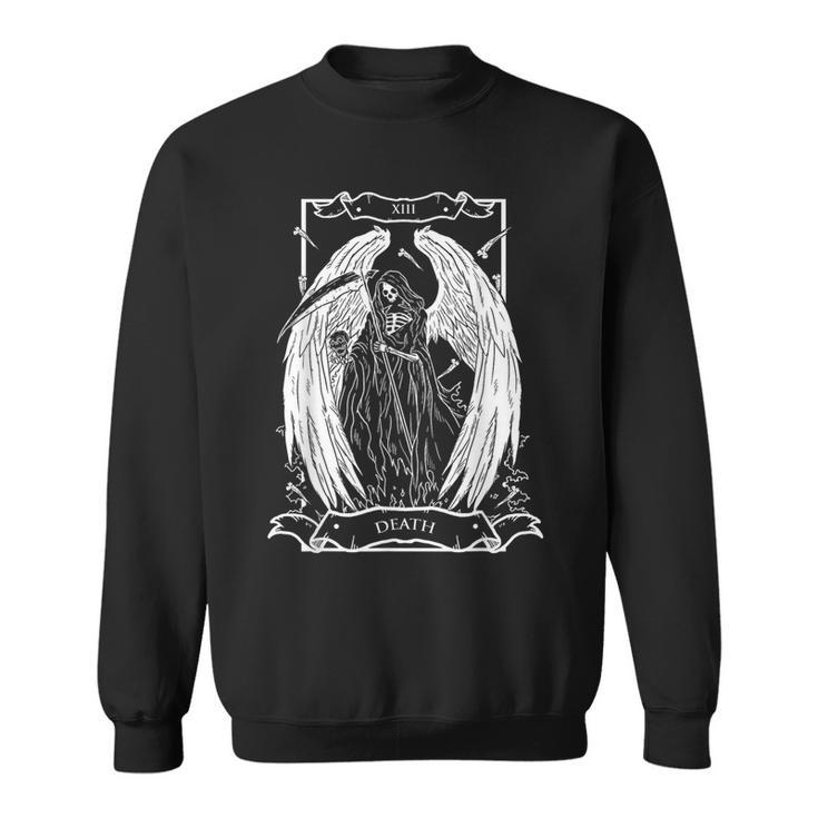 Tarot Card The Death Xiii Angel Skull Style Sweatshirt