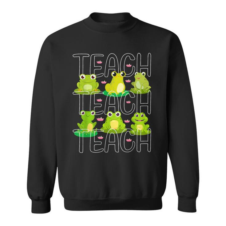 Teacher Cute Frogs Pet Animal Lover Teaching School Student Sweatshirt