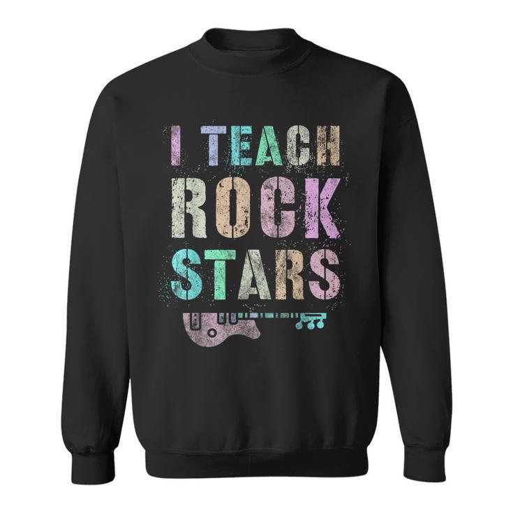 Teachers I Teach Rock Stars Educator Prek Last Day Reading Sweatshirt