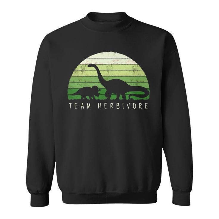 Team Herbivore Dinosaur Vegetarians And Vegan Sweatshirt