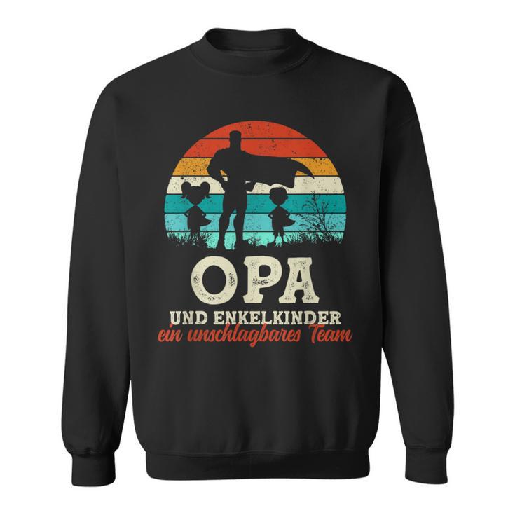 Team Opa Und Enkel Bester Opa Der Welt Father's Day Super Grandpa Sweatshirt