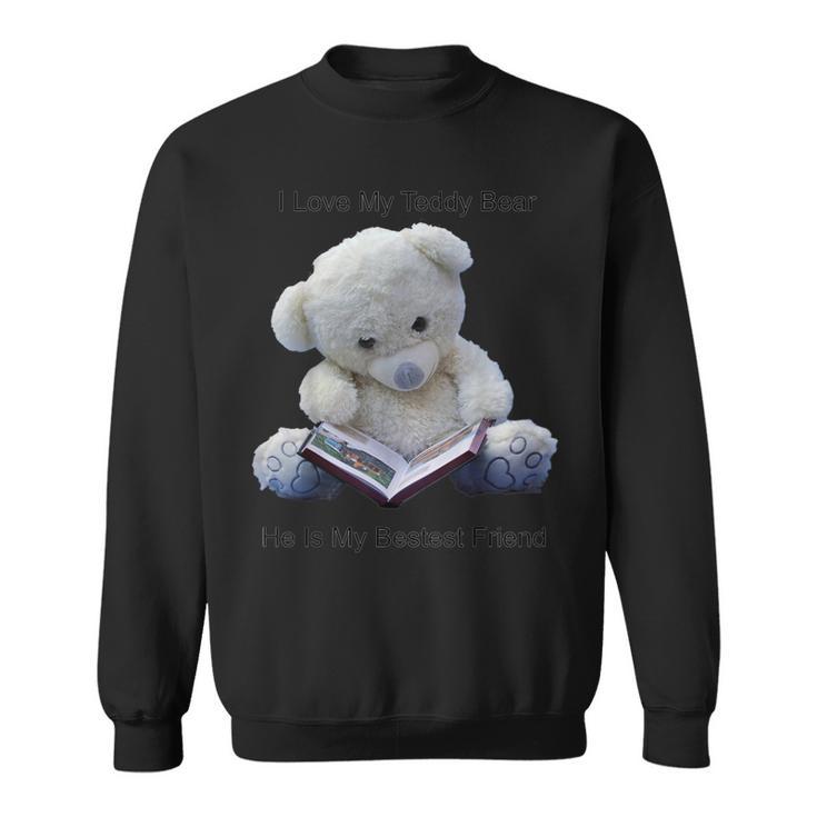 Teddy Bear I Love My Teddy Bear Reading Book Lg Alt Sweatshirt