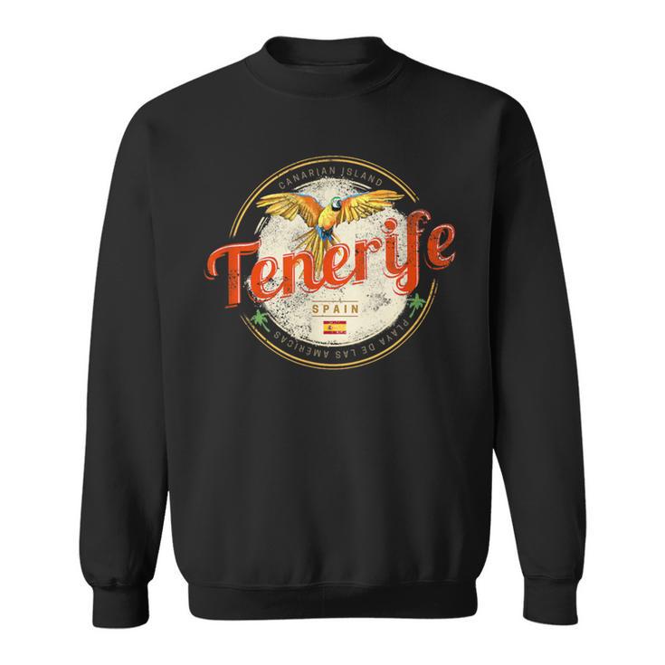 Teneriffa Papagei Kanarische Inseln Spanienintage Souvenir S Sweatshirt