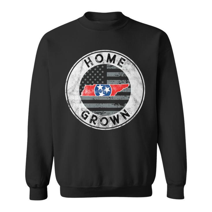 Tennessee Native Home Grown Quote State American Flag Pride Sweatshirt