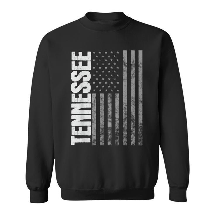 Tennessee Retro Style Distressed Usa Flag Patriot Sweatshirt