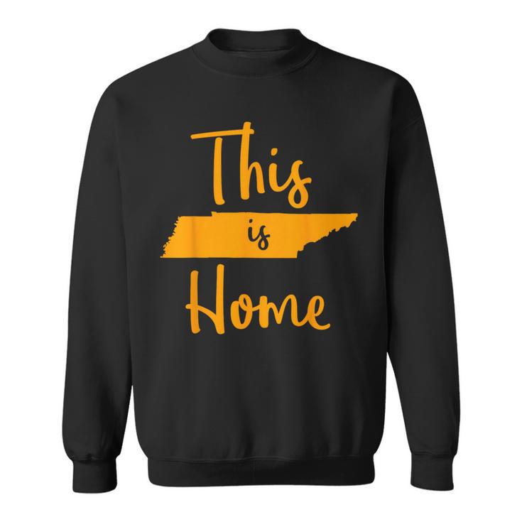 Tennessee State Graphic Orange Tennessee This Is Home Sweatshirt