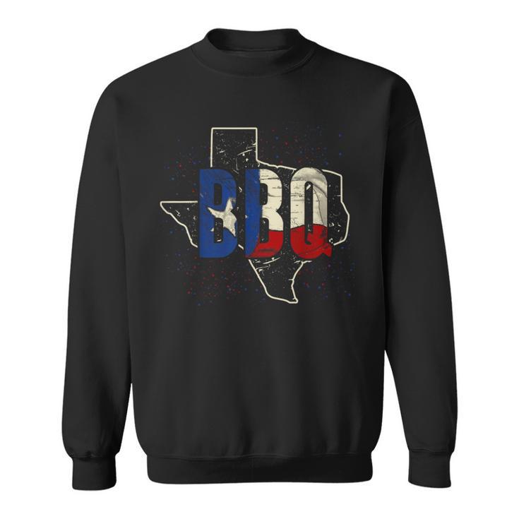 Texan Flag Proud American Bbq Texas Sweatshirt