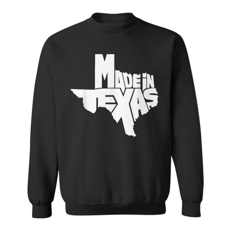 Texas Map Made In Texas Throwback Classic Sweatshirt