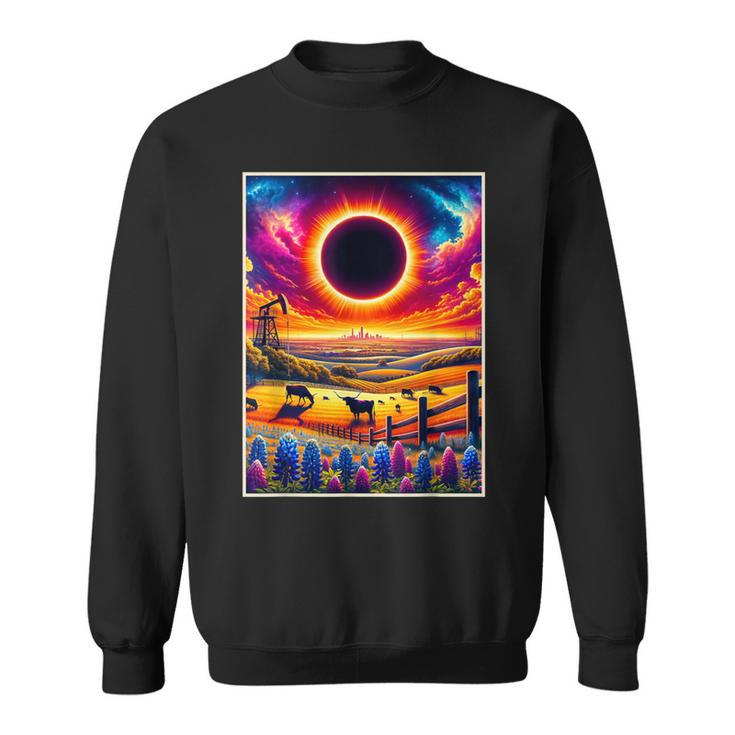 Texas Solar Eclipse 2024 Totatily Total Eclipse Vintage Sweatshirt