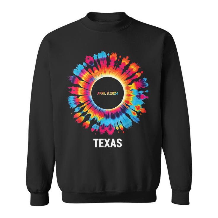 Texas Total Solar Eclipse 2024 Party Totality Tie Dye Sweatshirt