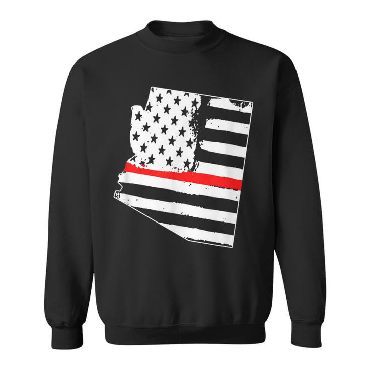 Thin Red Line Firefighter Flag Phoenix Arizona RED Sweatshirt