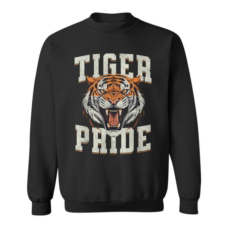 Tiger Pride Tiger Mascot Vintage School Sports Team Sweatshirt