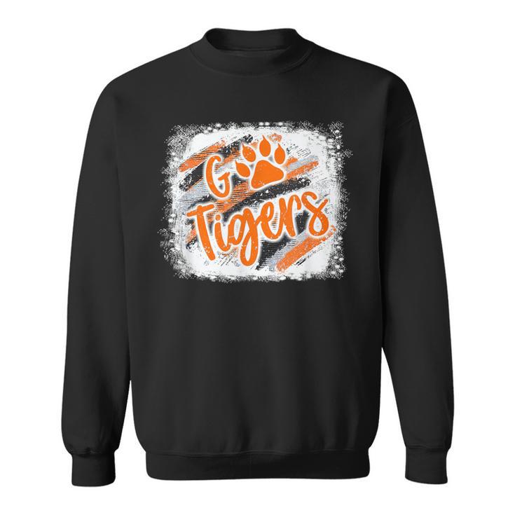 Tigers Swash School Spirit Orange Black Football Sports Fan Sweatshirt