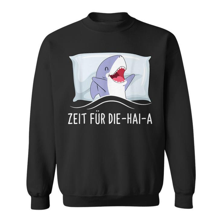 Time Für Die Haia Shark Sleep Tired Sleep Pyjamas Black Sweatshirt