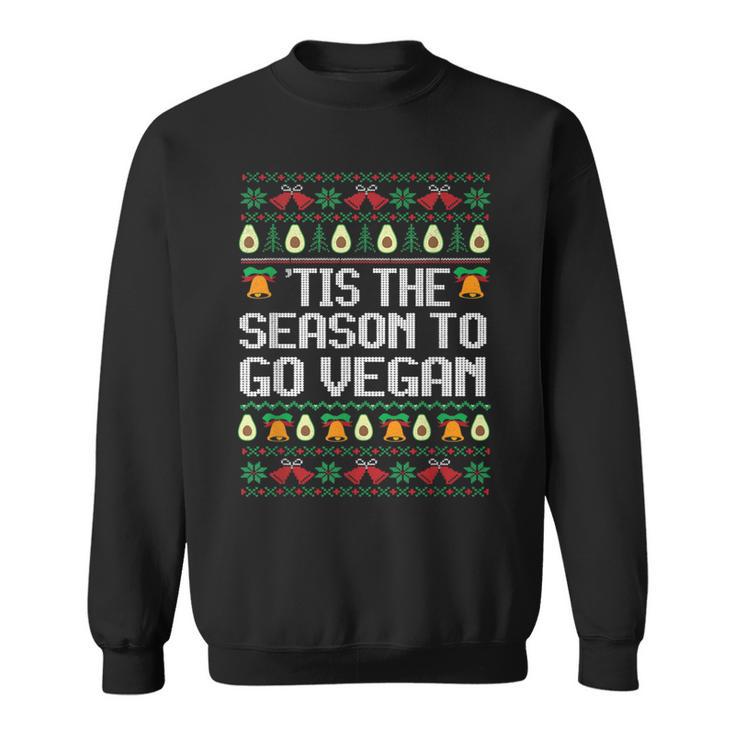 Tis Season To Go Vegan Christmas Ugly Xmas Vintage Sweatshirt