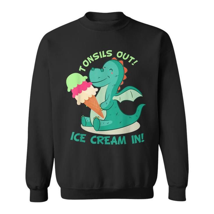 Tonsillectomy Surgery Tonsils Out Ice Cream In Sweatshirt
