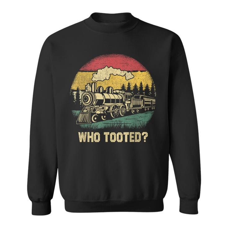 Who Tooted Train Lover Boys Collector Railroad Sweatshirt
