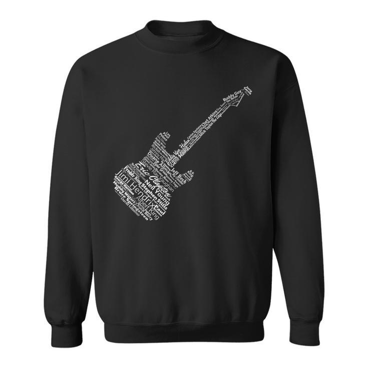 Top Rock And Blues Guitar Legends Name Sweatshirt