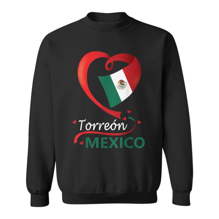 Torreón Coahuila Mexico Heart Flag Mexicana Corazon Mujer Sweatshirt