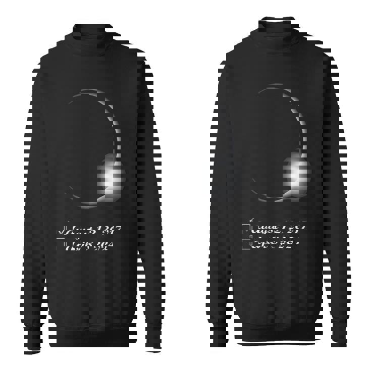 Total Eclipse 2017 And 2024 Totality Sweatshirt