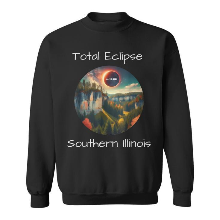 Total Eclipse Southern Illinois Usa Totality April 8 2024 Sweatshirt
