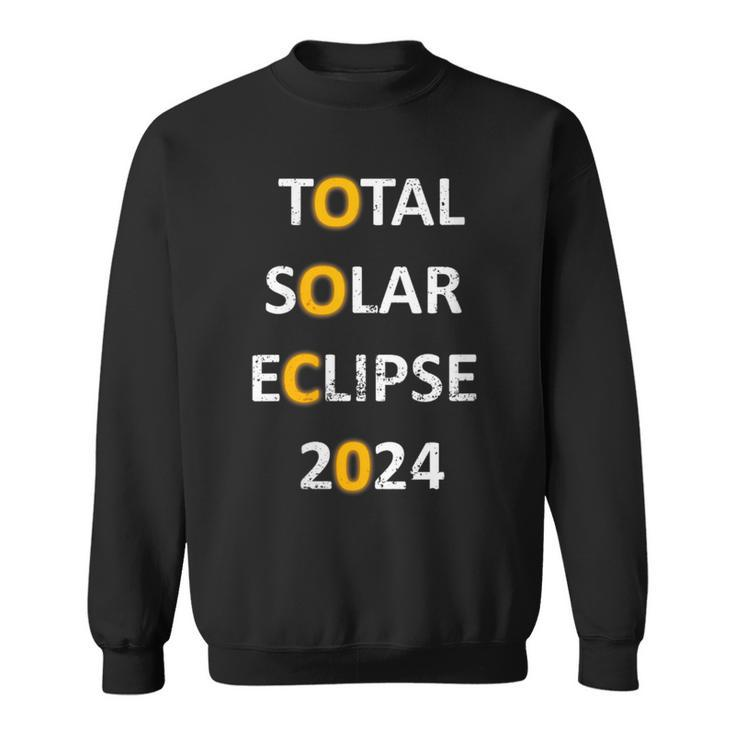 Total Solar Eclipse 2024 America Event Distressed Sweatshirt