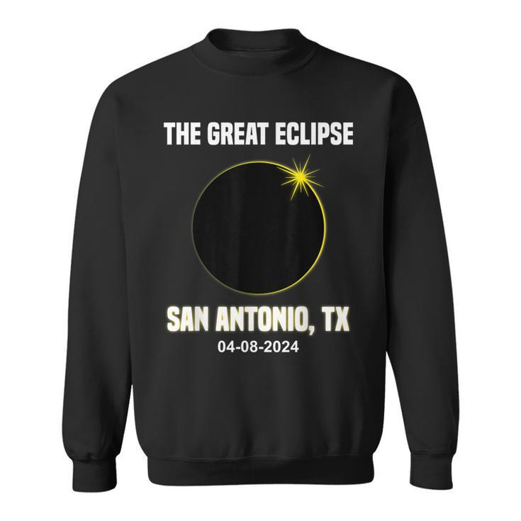 Total Solar Eclipse 2024 City San Antonio Texas Eclipse Sweatshirt