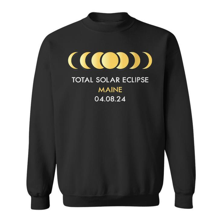 Total Solar Eclipse 2024 Maine America Totality 040824 Sweatshirt