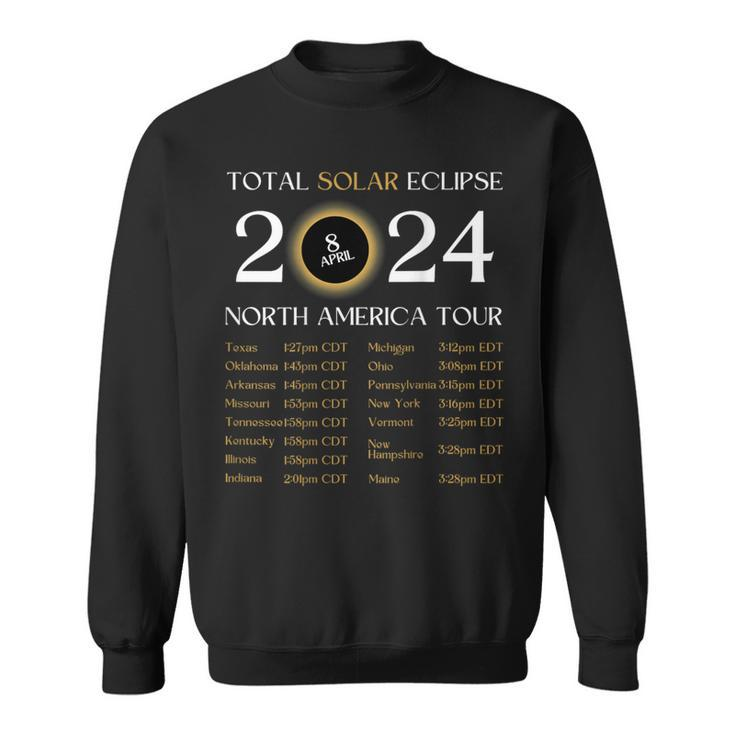 Total Solar Eclipse 2024 North America Tour Totality Sweatshirt