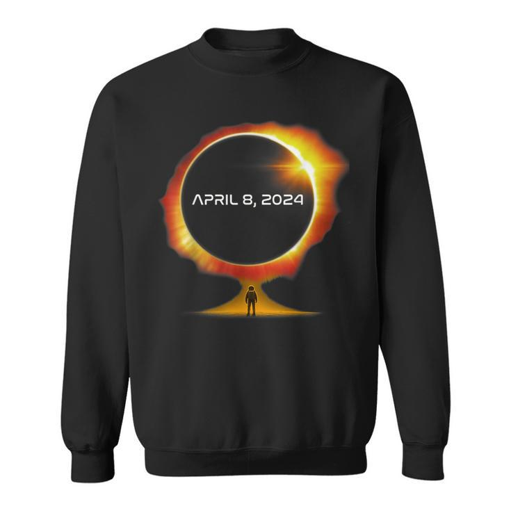 Total Solar Eclipse 2024 Totality Astronaut Family Sweatshirt