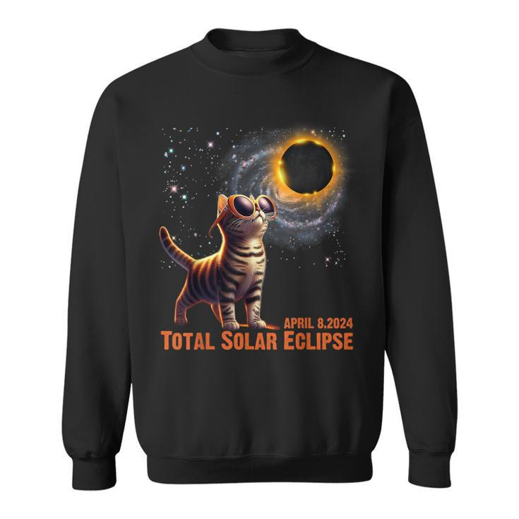 Total Solar Eclipse 2024 Tour Of America 040824 Cat Lover Sweatshirt