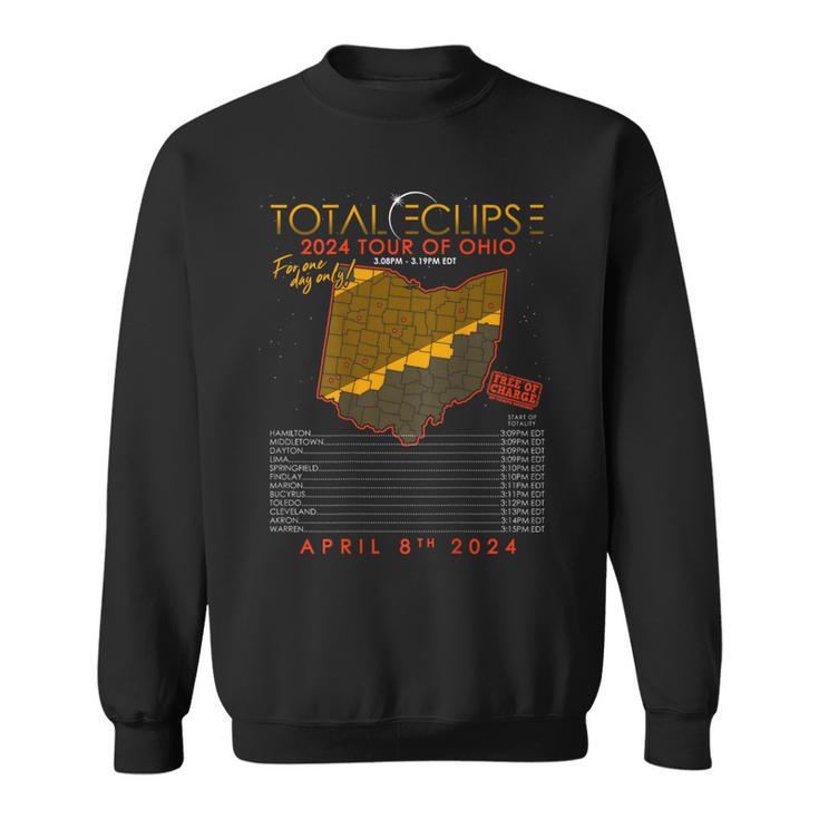 Total Solar Eclipse 2024 Tour Of Ohio April 8Th Sweatshirt