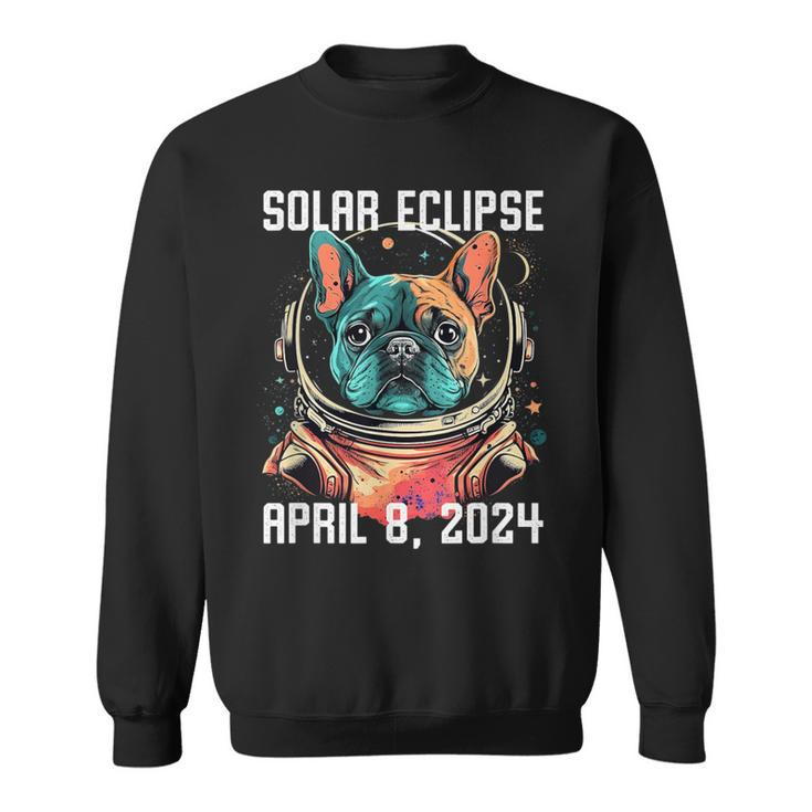 Total Solar Eclipse April 8 2024 French Bulldog Sweatshirt