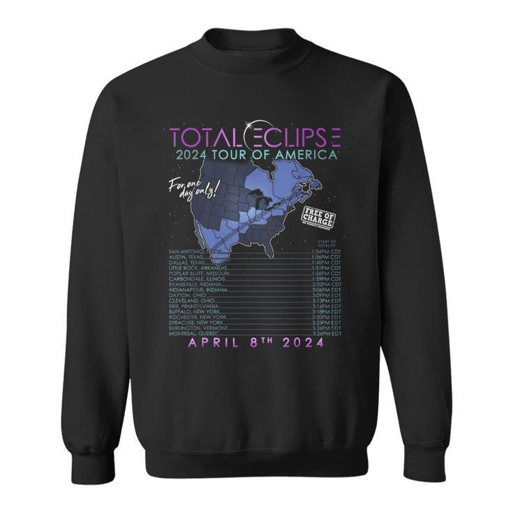Total Solar Eclipse April 8Th 2024 Tour Of America Sweatshirt