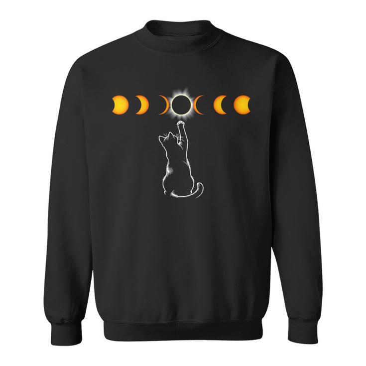 Total Solar Eclipse Cat April 8 2024 Totality Sweatshirt