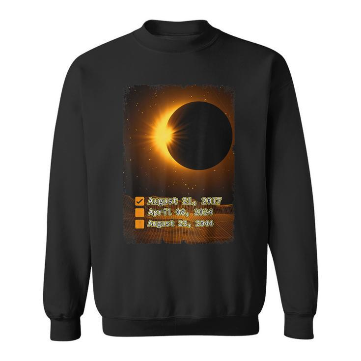 Total Solar Eclipse Check List 8Th April 2024 Sweatshirt