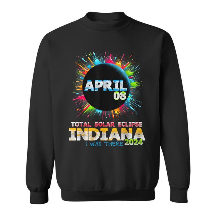 Total Solar Eclipse Indiana 2024 Colorful Totality Sweatshirt