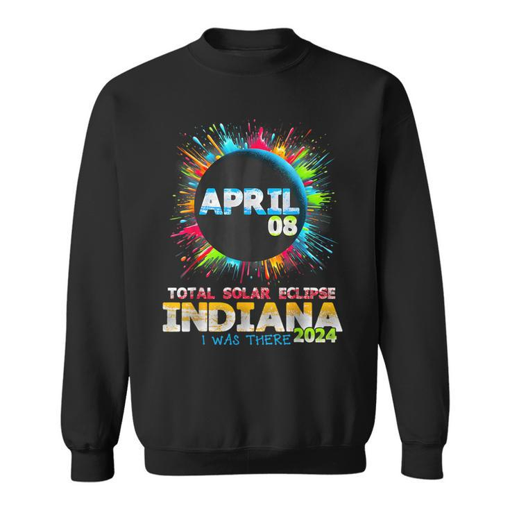Total Solar Eclipse Indiana 2024 Colorful Totality Sweatshirt
