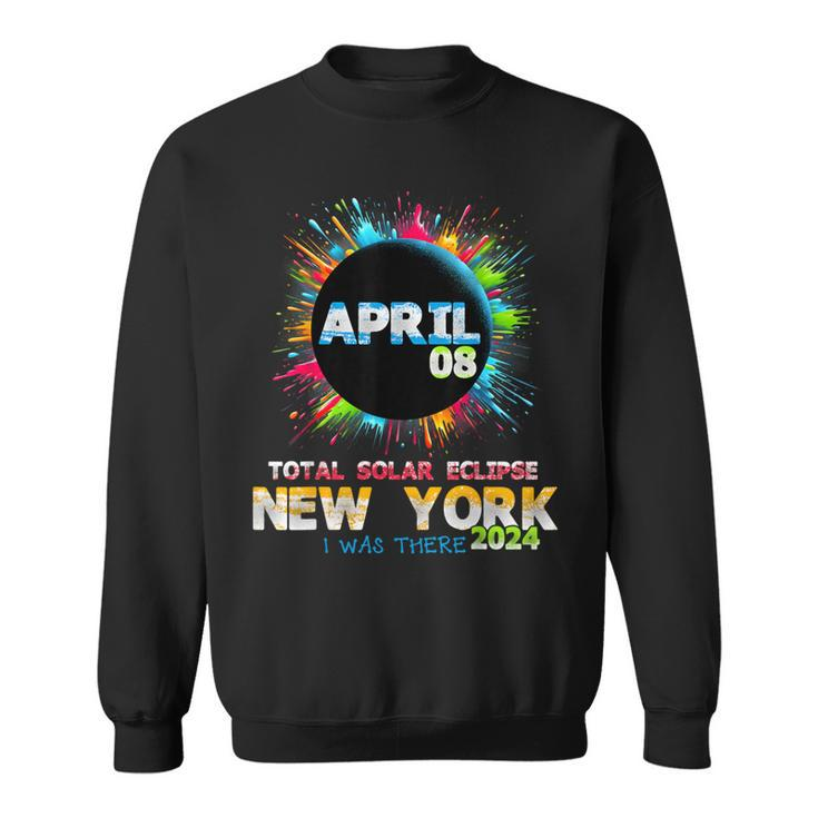 Total Solar Eclipse New York 2024 Colorful Totality Sweatshirt