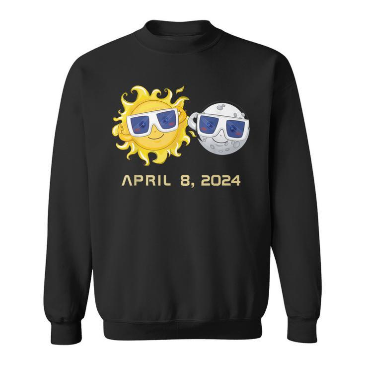 Total Solar Eclipse Sun And Moon 8 April 2024 Sweatshirt