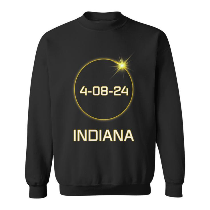 Totality Path 2024 Indiana Total Eclipse Pocket Sweatshirt