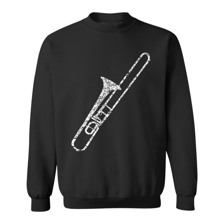 Trombone Vintage White Trombonist Sweatshirt