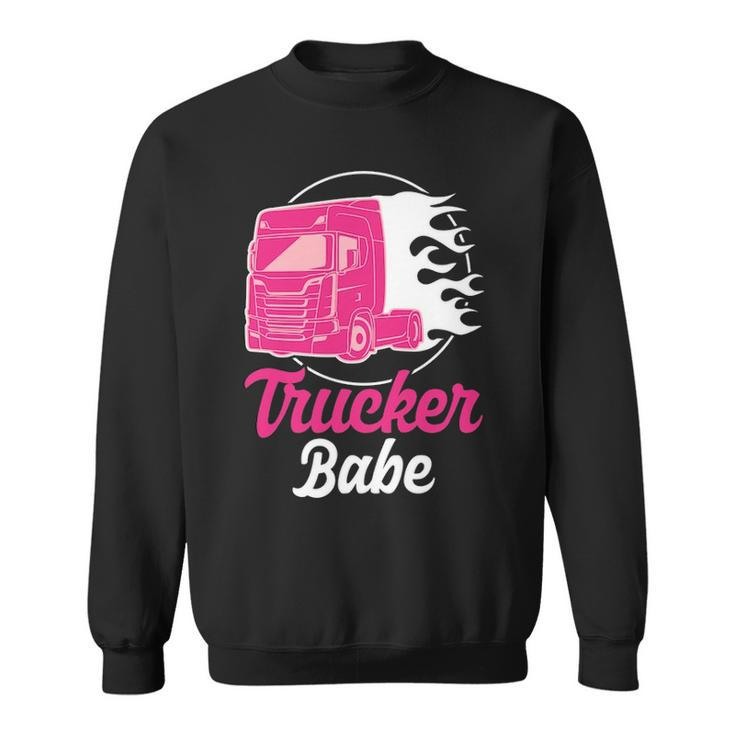 Trucker Babe  Truck Driver Sweatshirt