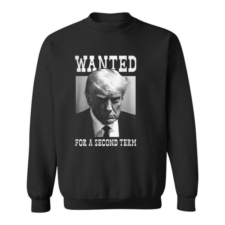 Trump Hot Wanted For Second Term 2024 On Back Sweatshirt