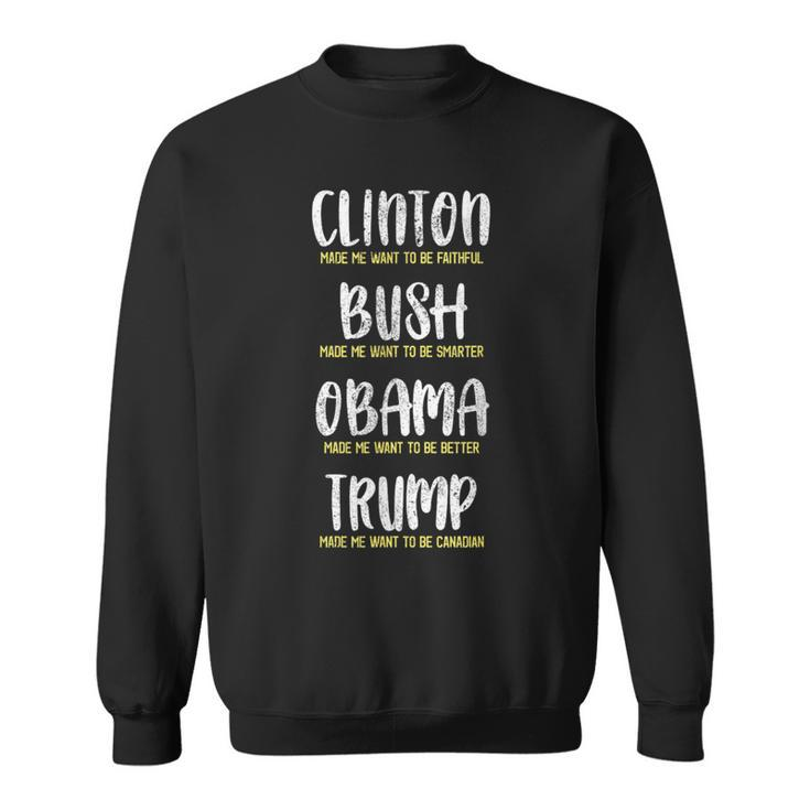 Trump Made Me Want To Be Canadian Political Protest Sweatshirt
