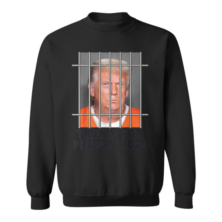 Trump Not Guilty Hot Orange Jumpsuit Parody Behind Bars Sweatshirt