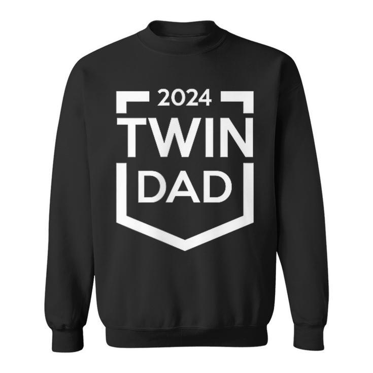 Twin Dad Est 2024 Twin Dad To Be New Daddy Iii Sweatshirt